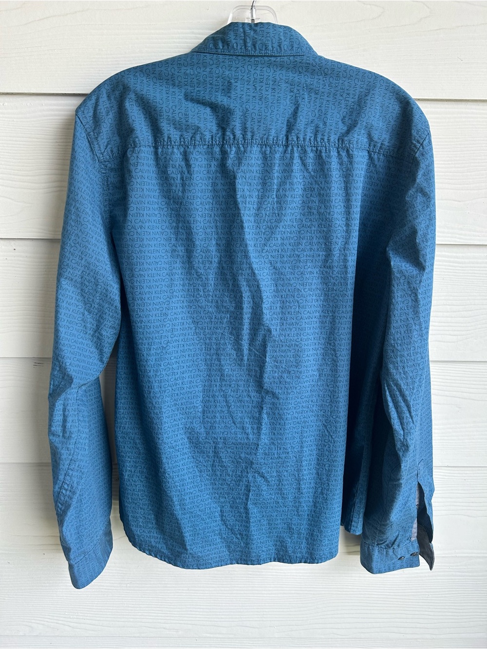 Calvin Klein Men’s Teal Button-Down Long Sleeve Shirt - Picture 5 of 5